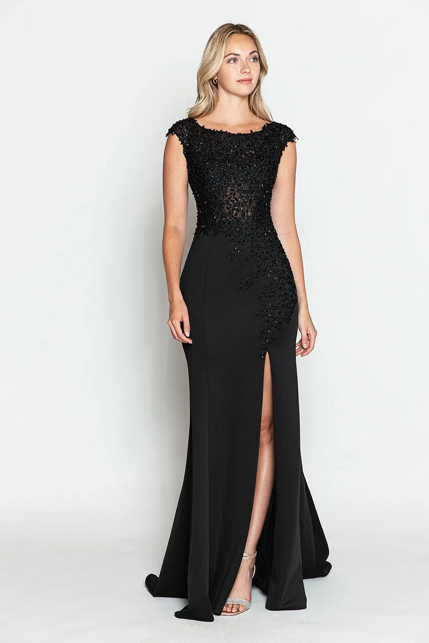 Black Quinceanera Mom Dresses Mother of the Quince Gowns Lenovia 8343 sold by Alberto Nardoni product image thumbnail 3