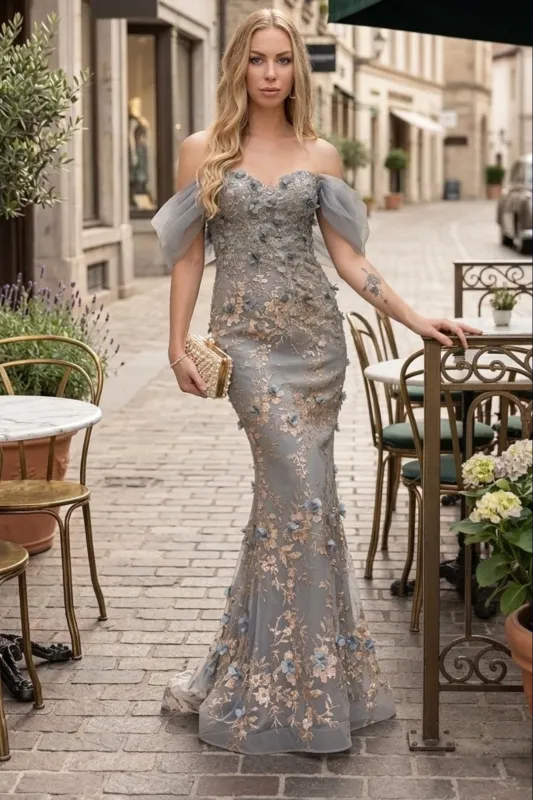 Charcoal/Gold Quinceanera Mom Dresses Mother of the Quince Gowns made by Alberto Nardoni
