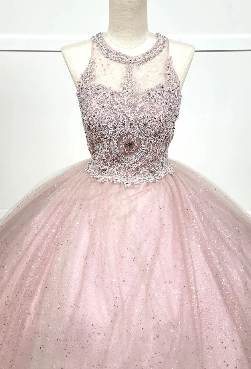 Chicas YG5014 Glitter Formal Wine BallDress Illusion Floor-Length Tulle Dress sold by Alberto Nardoni product image thumbnail 5