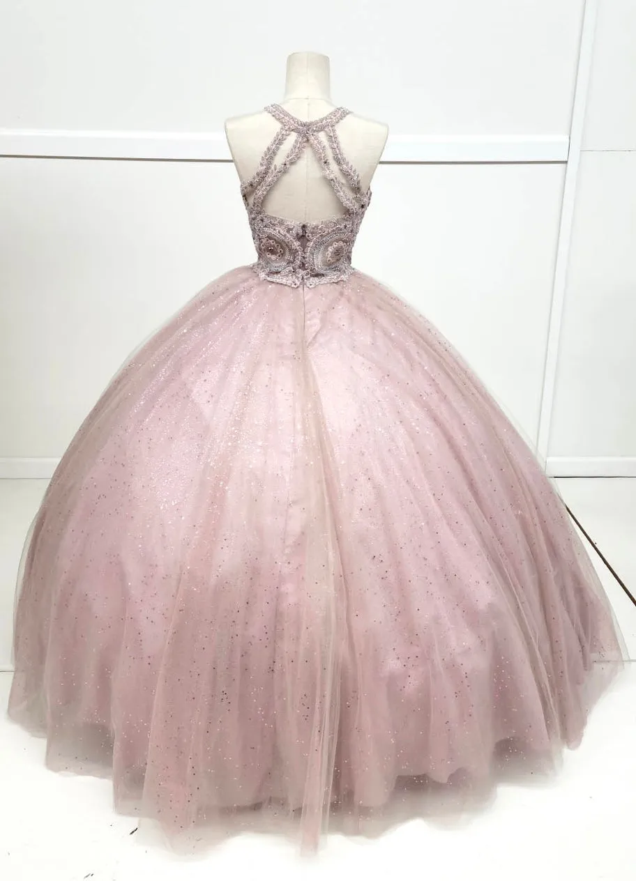 Chicas YG5014 Glitter Formal Wine BallDress Illusion Floor-Length Tulle Dress sold by Alberto Nardoni product image thumbnail 3