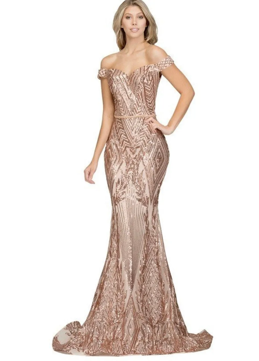 Chicas BT9014 Prom Emerald Mermaid Floor-Length Sequin Mesh Dress sold by Alberto Nardoni