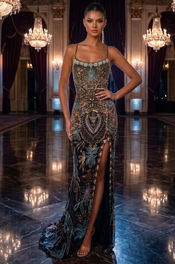Primavera Couture 4156 - Beaded Sequin Prom Dress sold by Alberto Nardoni