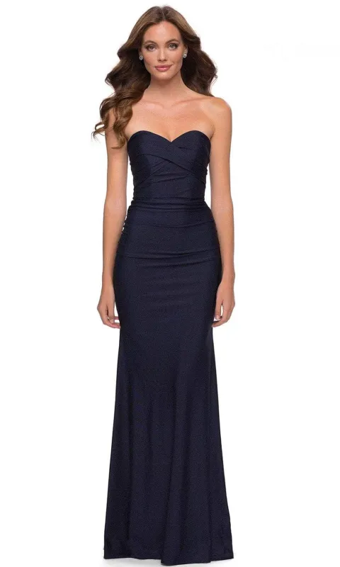 La Femme 29851 Strappy Sheath Gown by La Femme made by La Femme