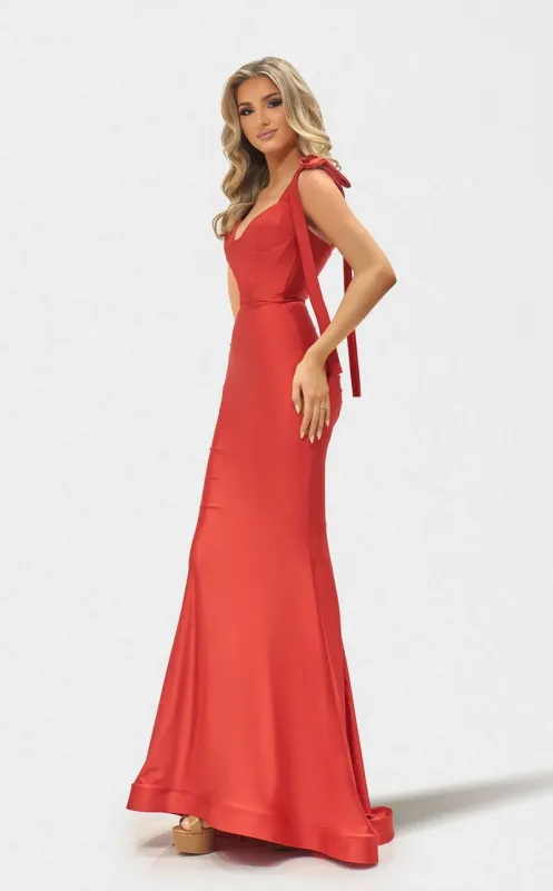 Jessica Angel JA2684 Strapless Sleeveless Mermaid Ruched Prom Jersey Dress made by Alberto Nardoni