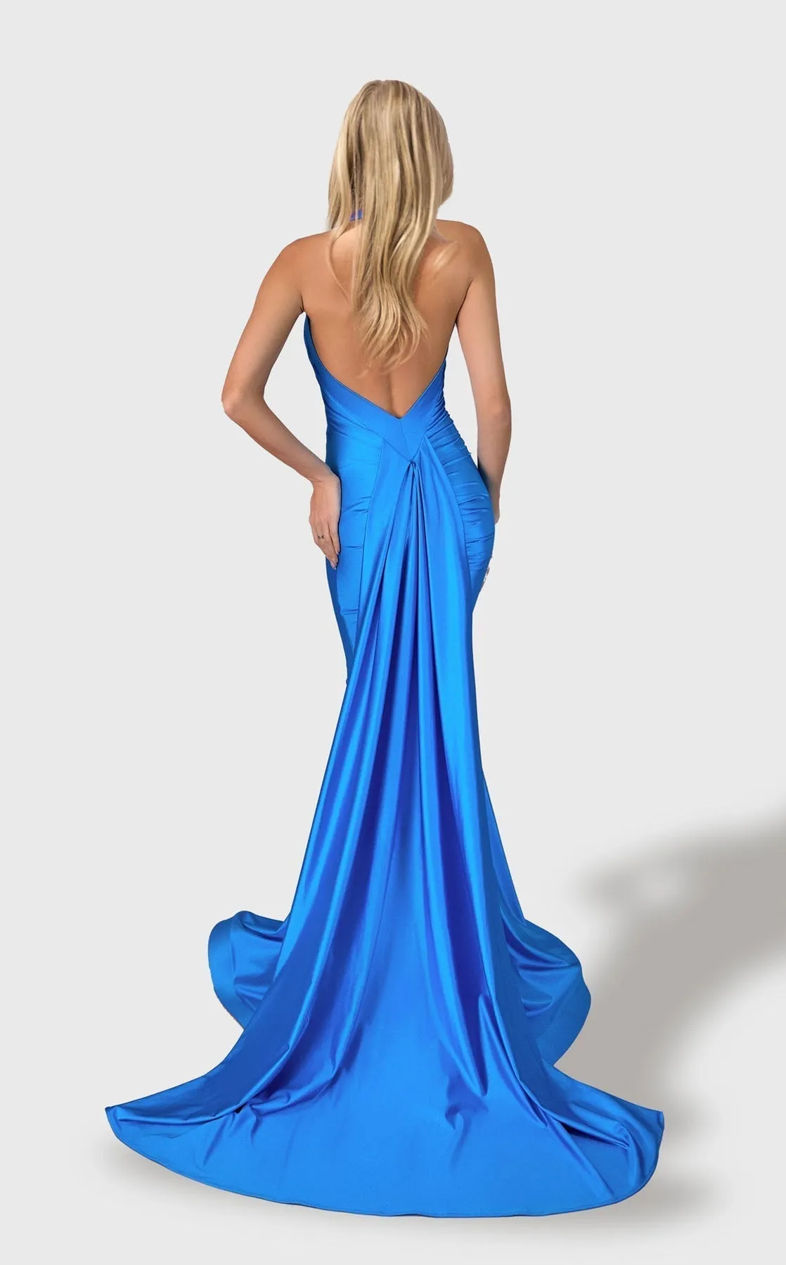 Jessica Angel JA2655 Halter Fitted Open Back Evening Formal Dress sold by Alberto Nardoni product image thumbnail 2