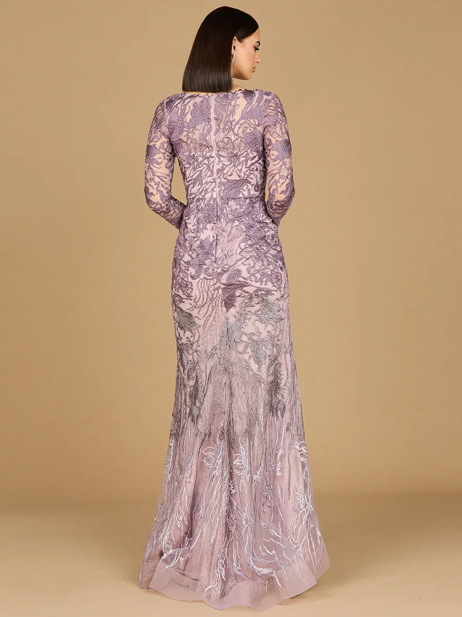 Long Sleeve V-Neck Mermaid Gown sold by Alberto Nardoni product image thumbnail 2