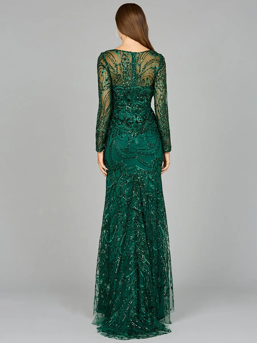 Long Sleeve Lace Gown sold by Alberto Nardoni product image thumbnail 3