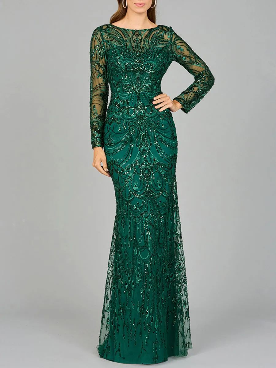 Long Sleeve Lace Gown sold by Alberto Nardoni product image thumbnail 4