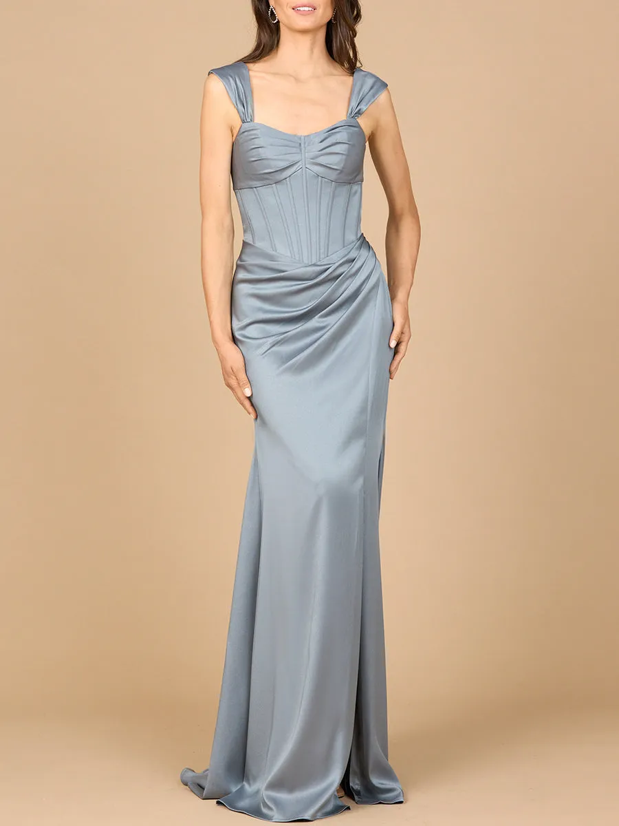 Lara 28915 Sleeveless Corset Prom Gown Long Simple Formal Evening Dress sold by Alberto Nardoni product image thumbnail 4