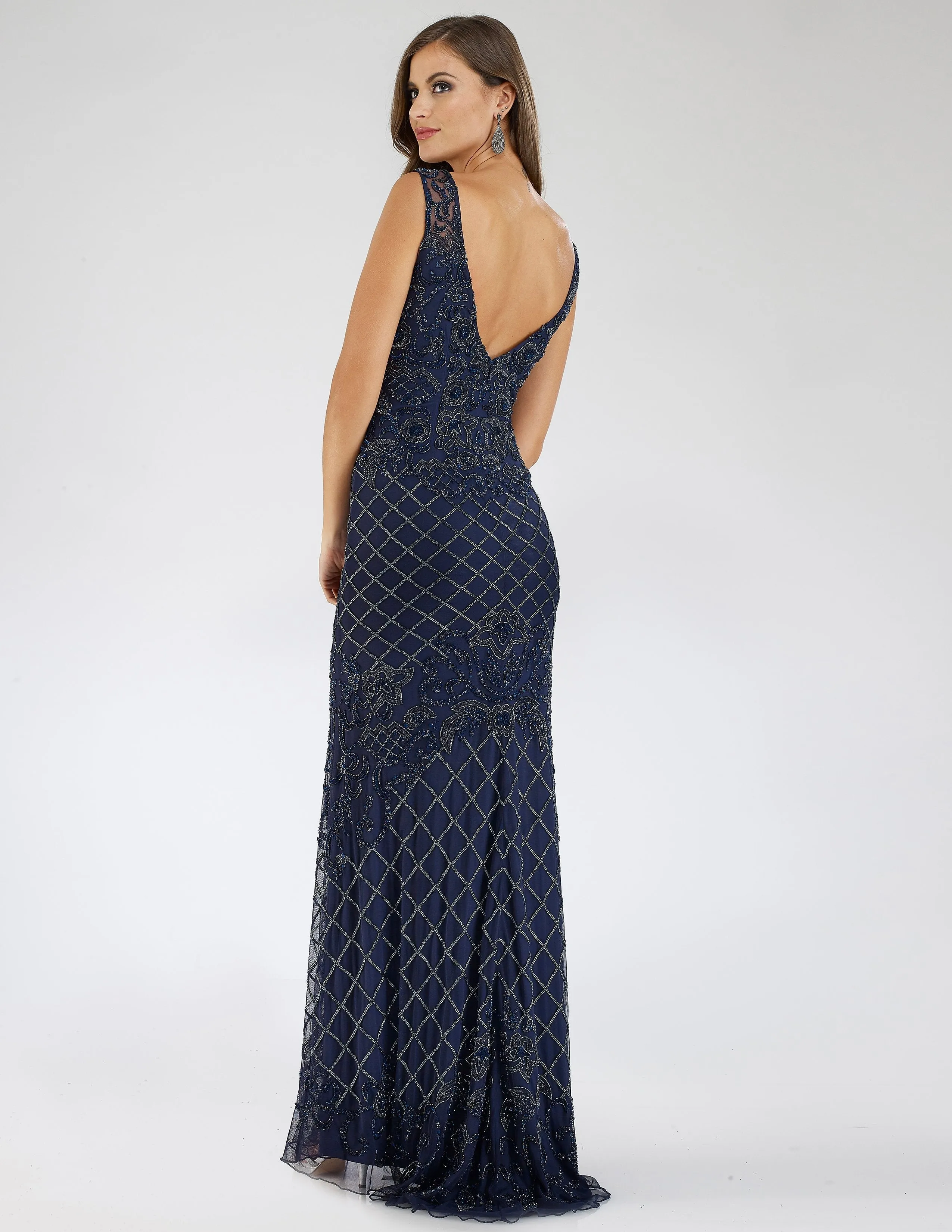 Lara 29538 - Illusion Neckline Long Dress sold by Alberto Nardoni product image thumbnail 3