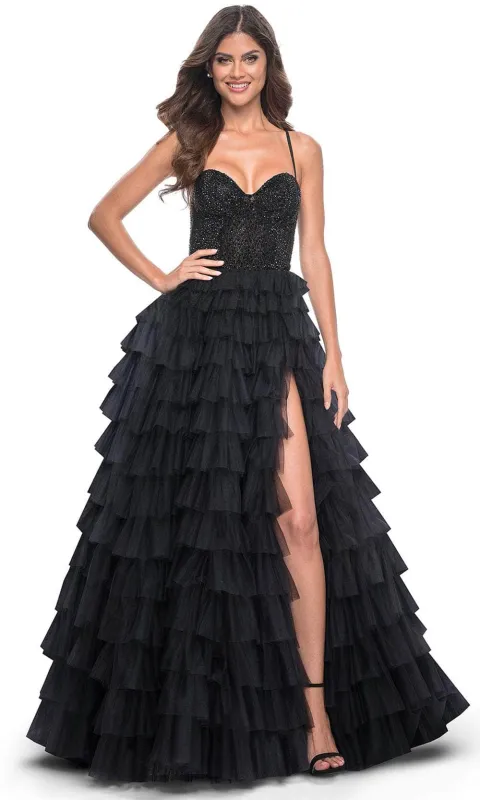 La Femme 32002 Sweetheart Beaded Top Prom Gown made by La Femme