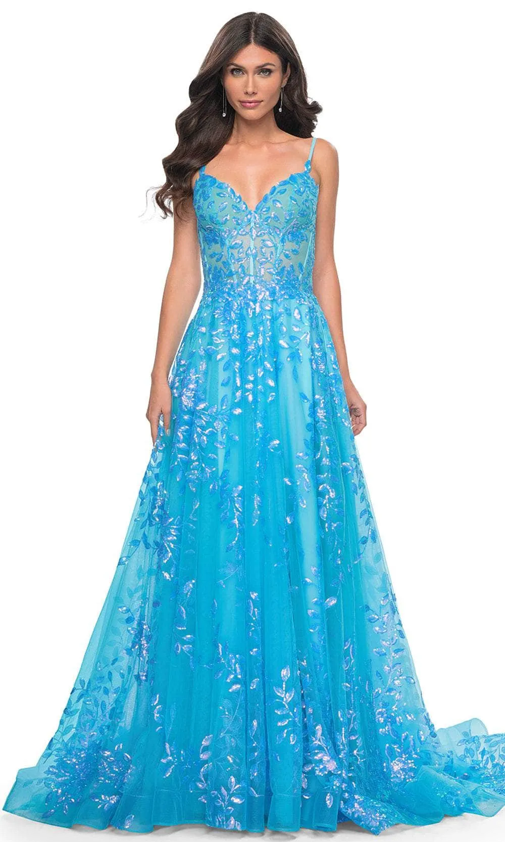 La Femme 32223 Sequin Lace Prom Dress sold by Alberto Nardoni product image thumbnail 3