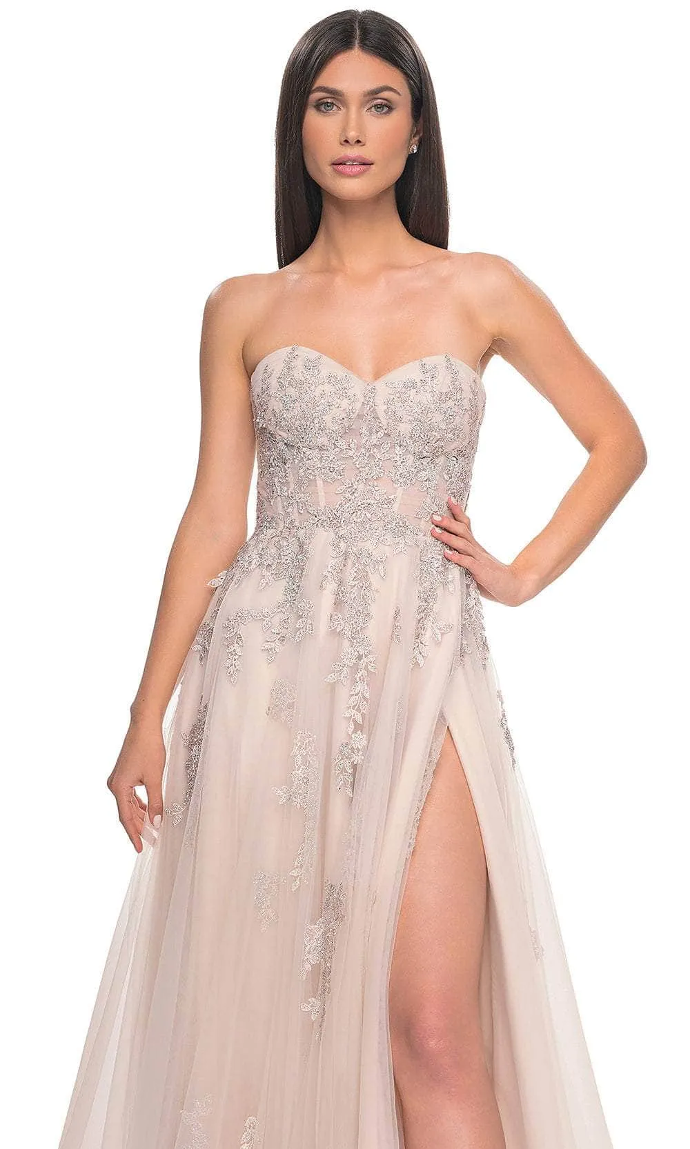 La Femme 32084 Lace Ornate Sweetheart Prom Dress sold by Alberto Nardoni product image thumbnail 5