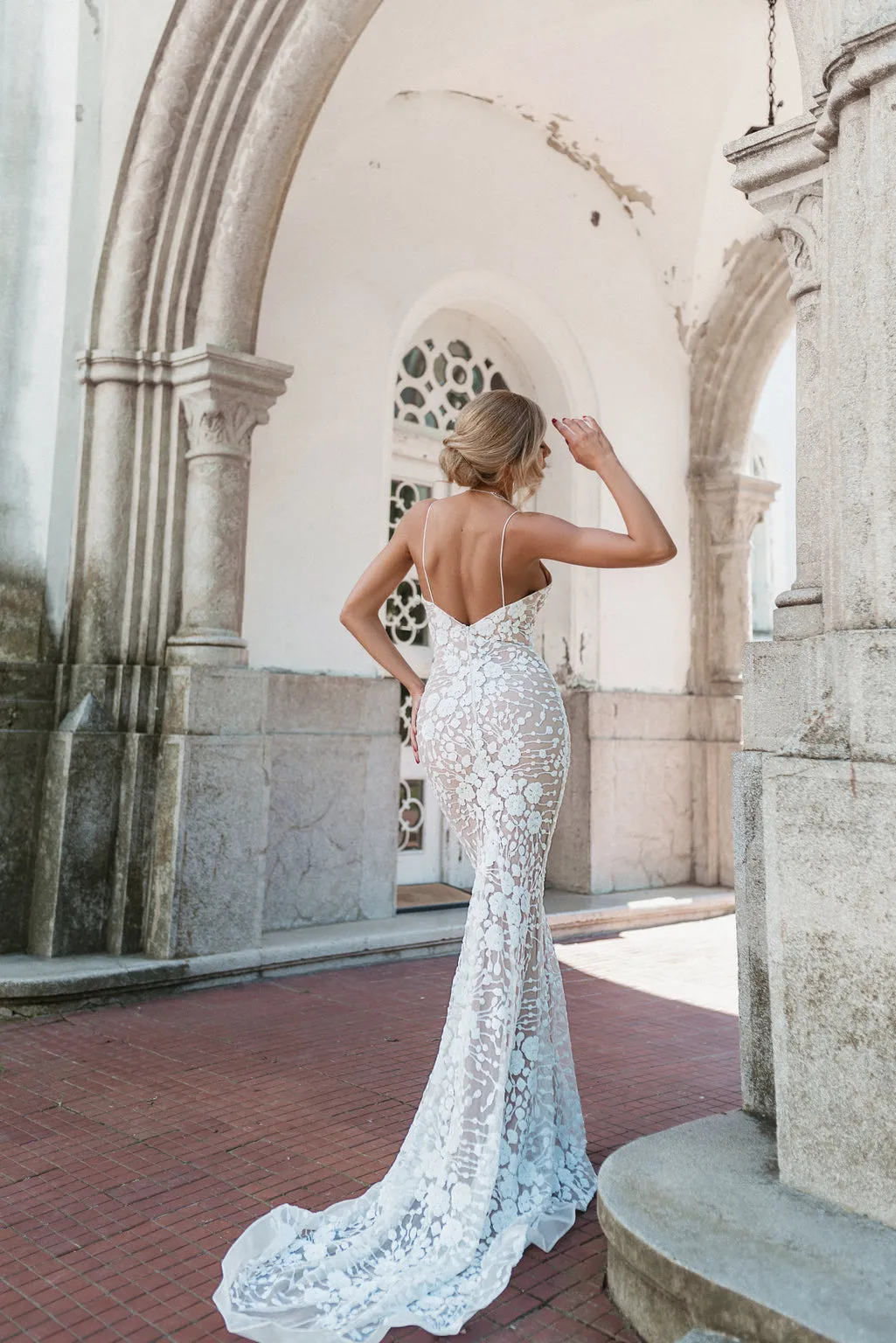 Tina Holly BB008 Wedding Plunging Spaghetti Strap Evening Sequin Dress sold by Alberto Nardoni product image thumbnail 3