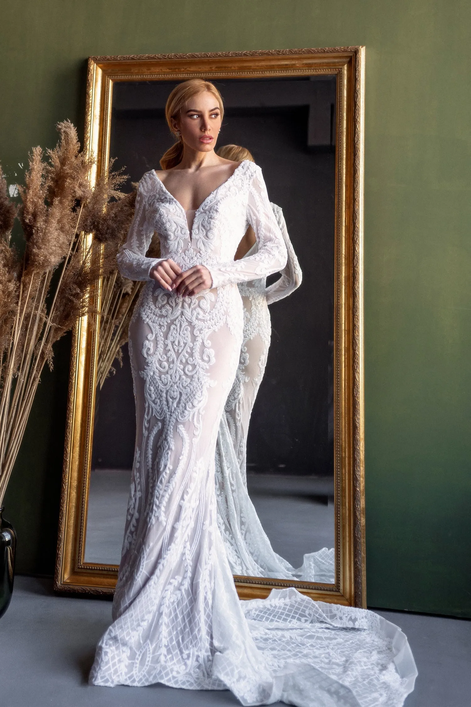 Tina Holly BB021 Wedding Prom Mermaid Evening Sequin Dress sold by Alberto Nardoni product image thumbnail 3