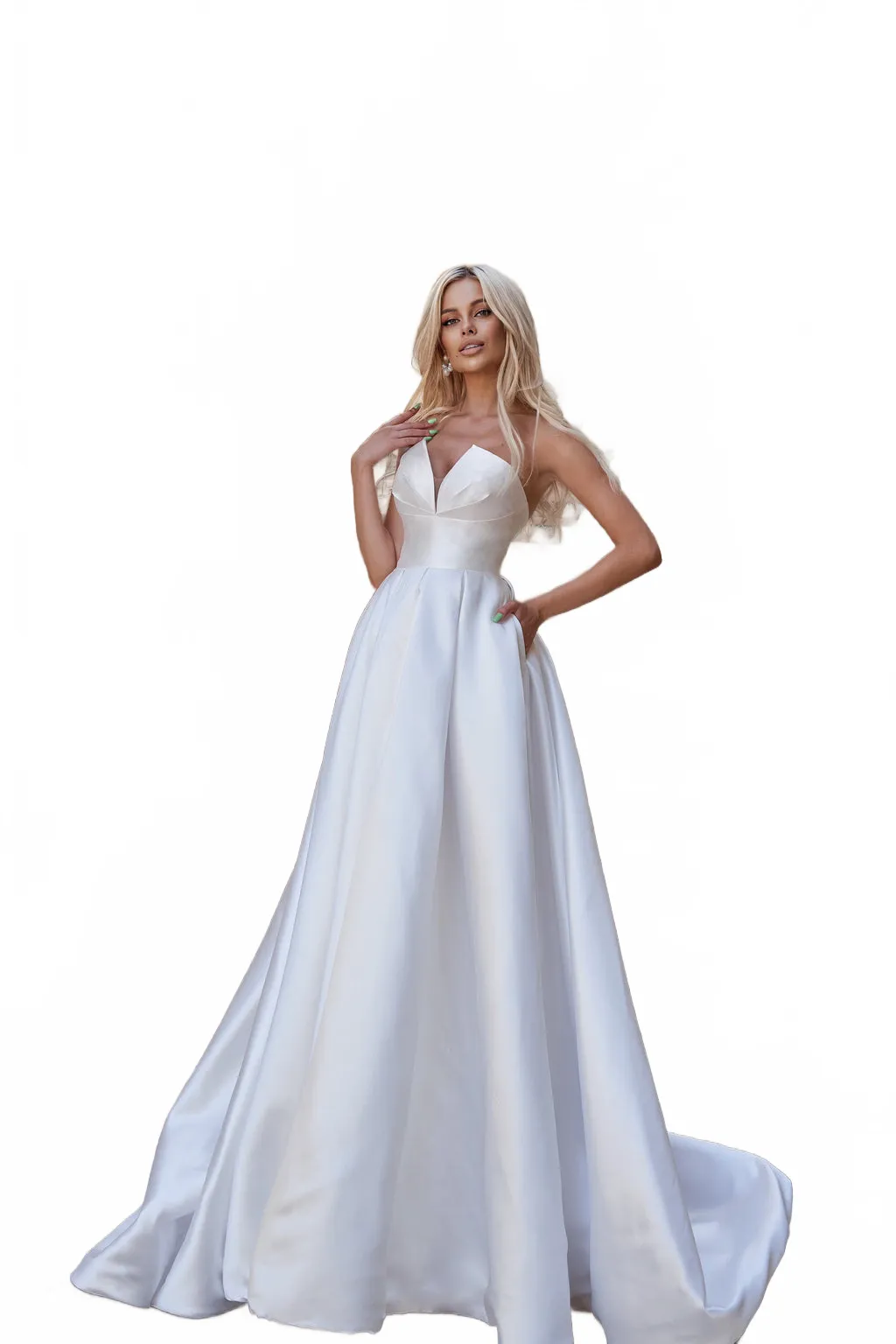 Tina Holly TA611W Wedding Ball Strapless Flowy Minimal Mikado Dress sold by Alberto Nardoni product image thumbnail 5