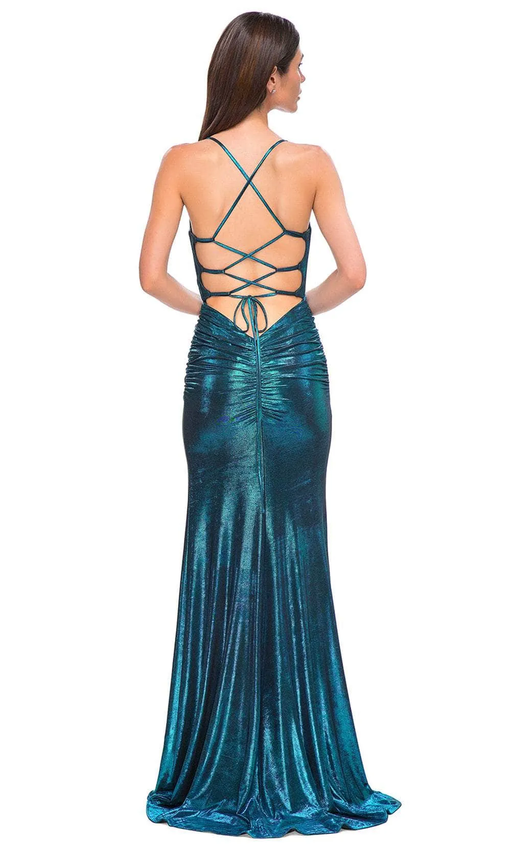 La Femme 32945 Sleeveless Ruched Detailed Prom Gown sold by Alberto Nardoni product image thumbnail 2
