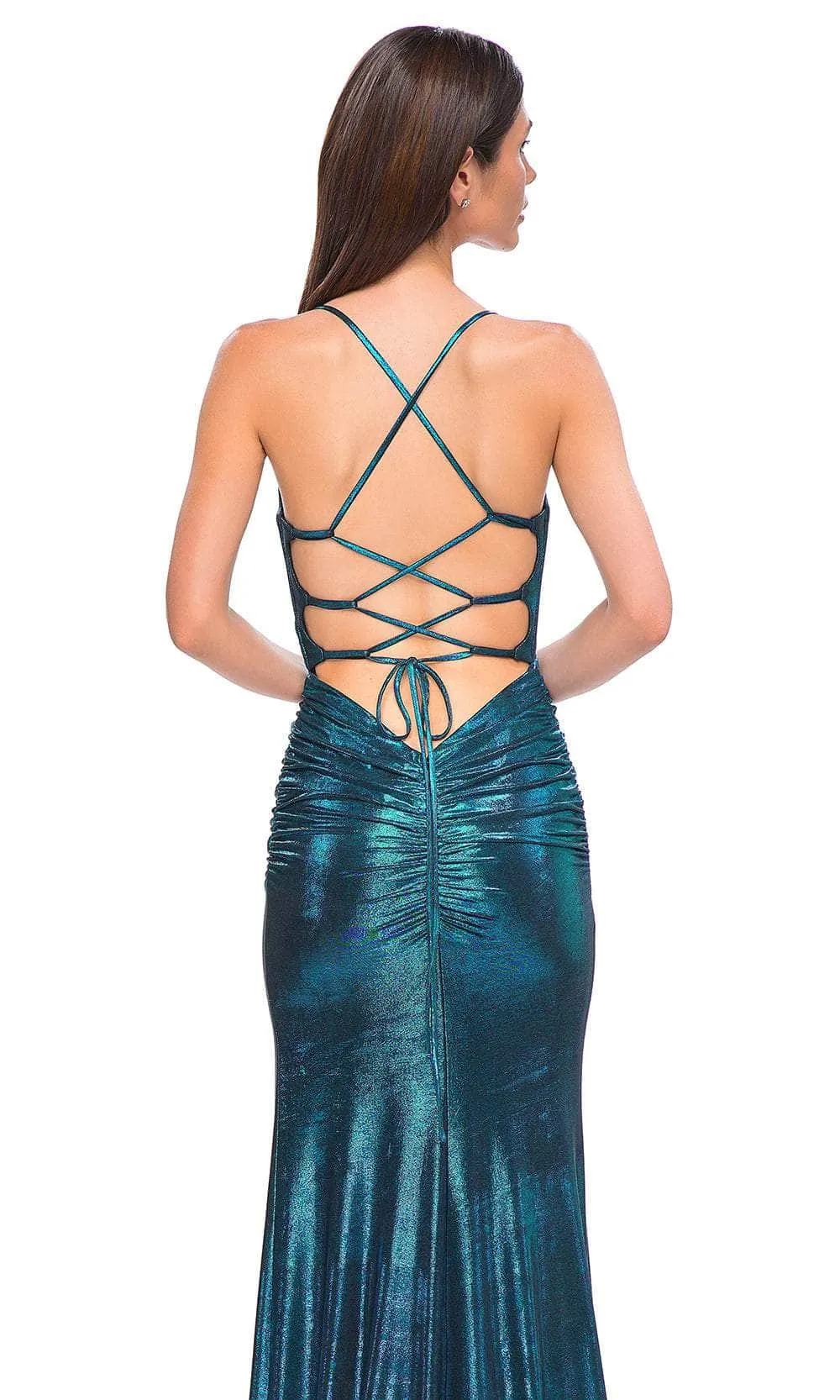 La Femme 32945 Sleeveless Ruched Detailed Prom Gown sold by Alberto Nardoni product image thumbnail 3