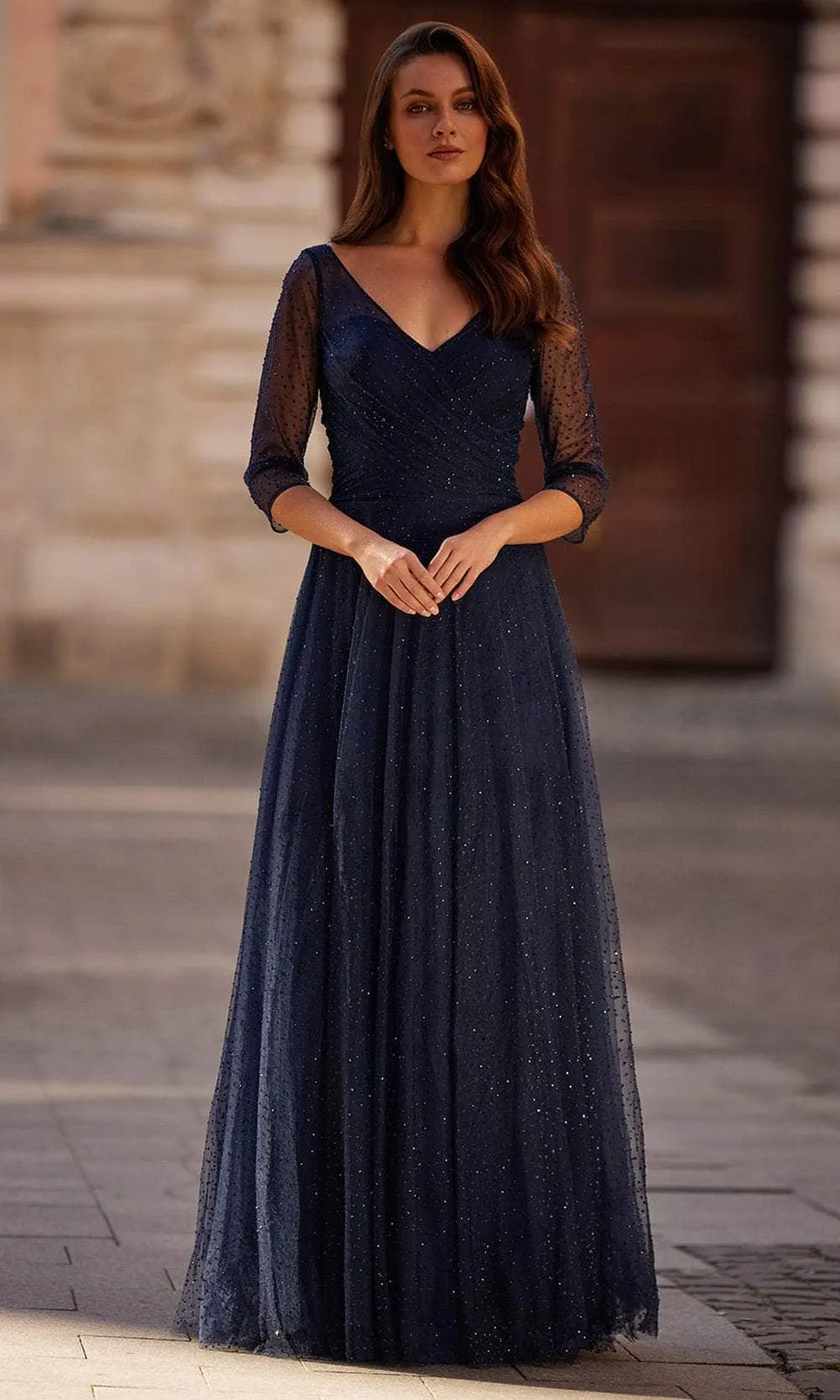 La Femme 32460 Cap Sleeve A-Line Evening Gown sold by Alberto Nardoni product image thumbnail 3