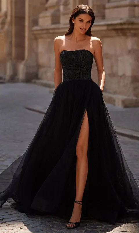 La Femme 32690 Beaded Bodice Semi Sweetheart Prom Gown made by La Femme