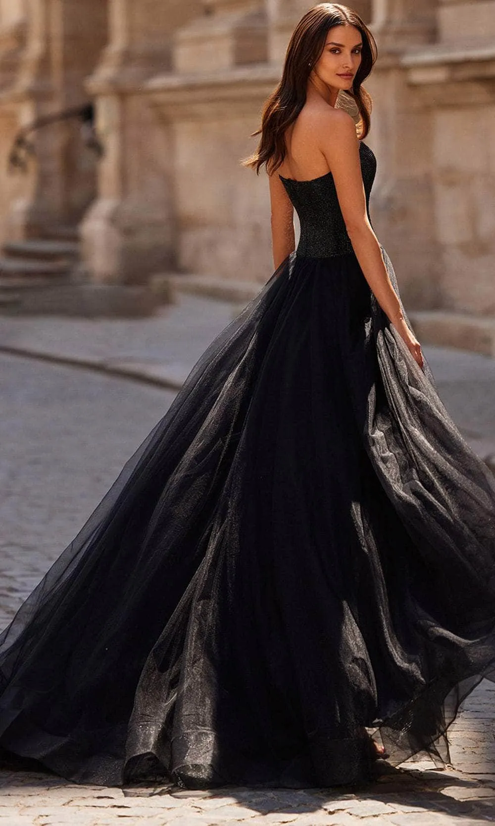 La Femme 32690 Beaded Bodice Semi Sweetheart Prom Gown sold by Alberto Nardoni product image thumbnail 2