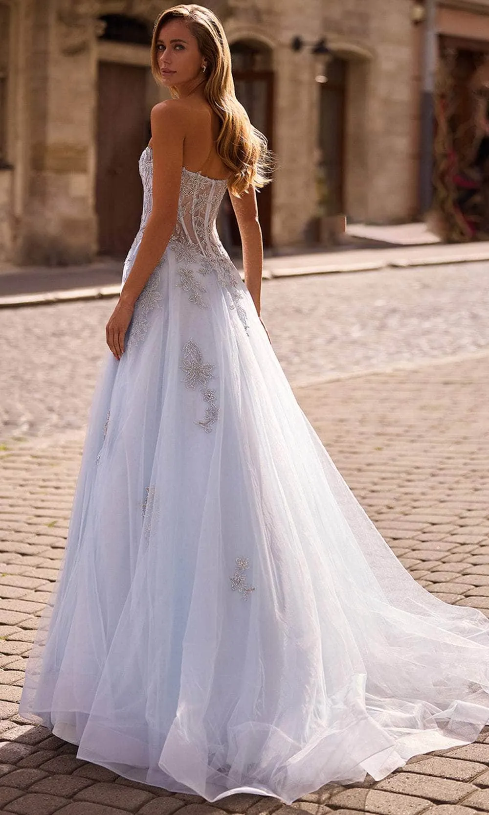 La Femme 33028 Semi Sweetheart Rhinestone Encrusted Prom Gown sold by Alberto Nardoni product image thumbnail 2
