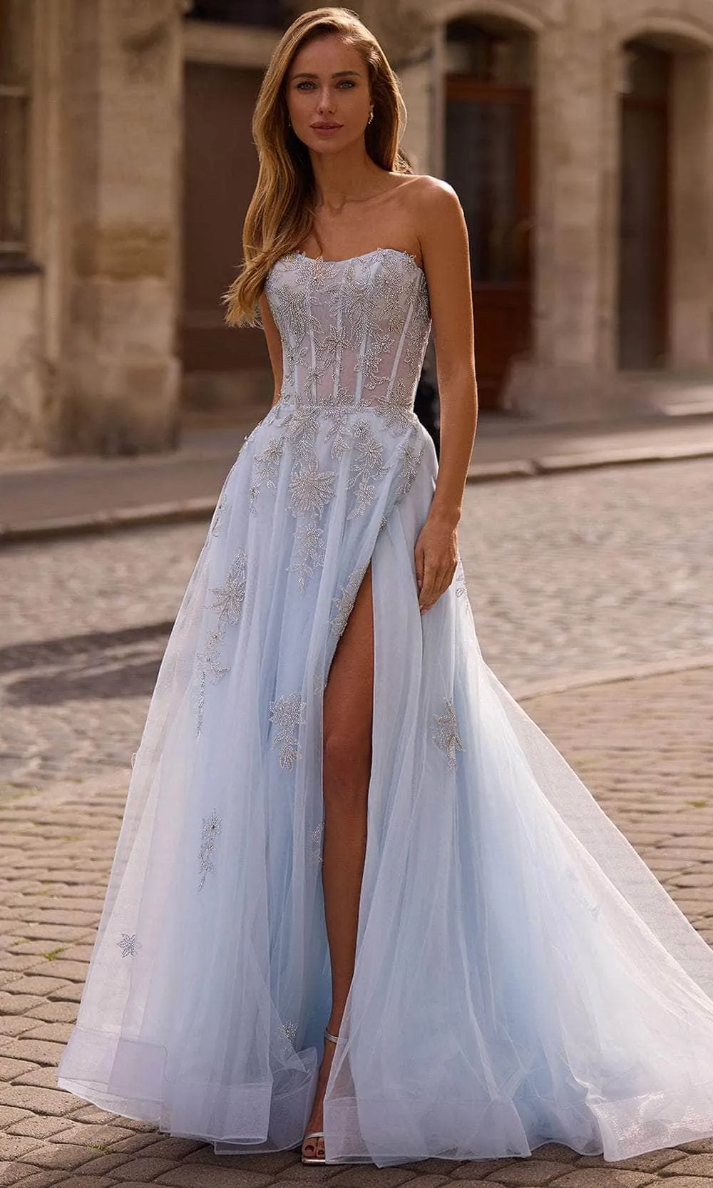 La Femme 33028 Semi Sweetheart Rhinestone Encrusted Prom Gown sold by Alberto Nardoni