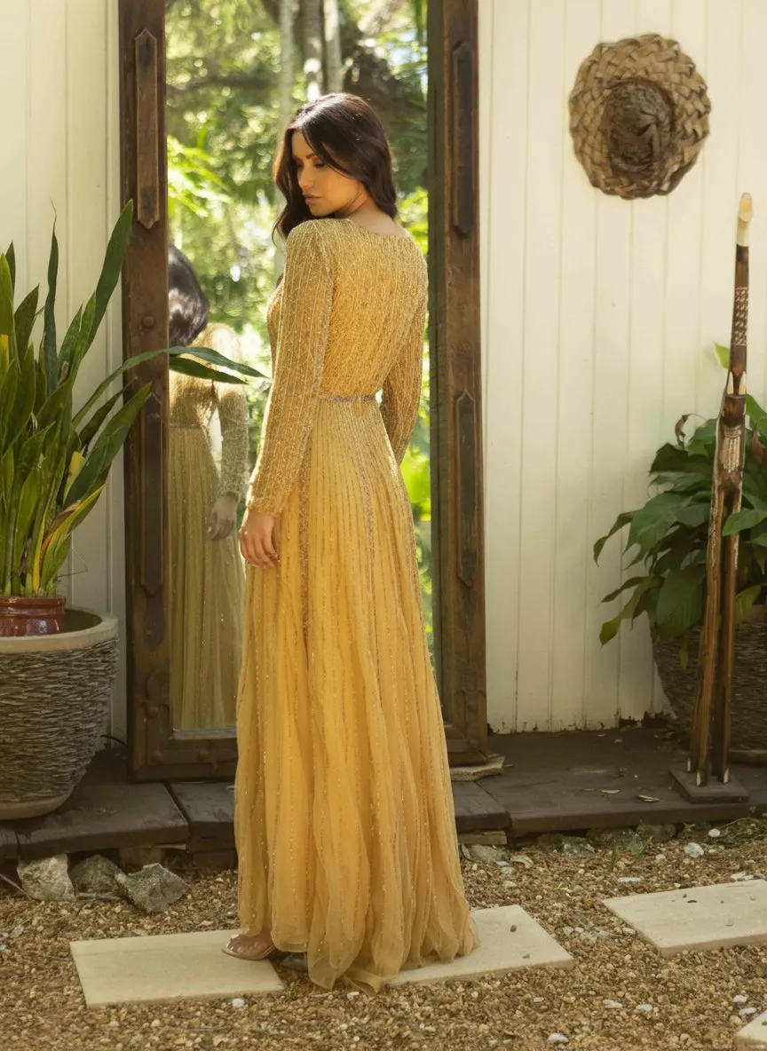 Primavera Couture 12010 - Beaded Sequin Long-Sleeve Evening Gown sold by Alberto Nardoni product image thumbnail 2