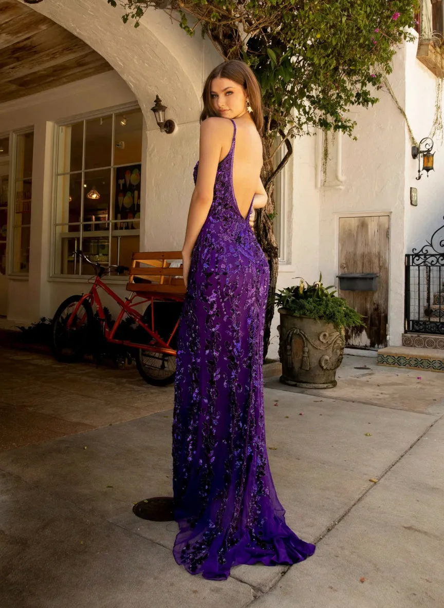 Primavera Couture 3913 - Floral Sequin Prom Gown sold by Alberto Nardoni product image thumbnail 5