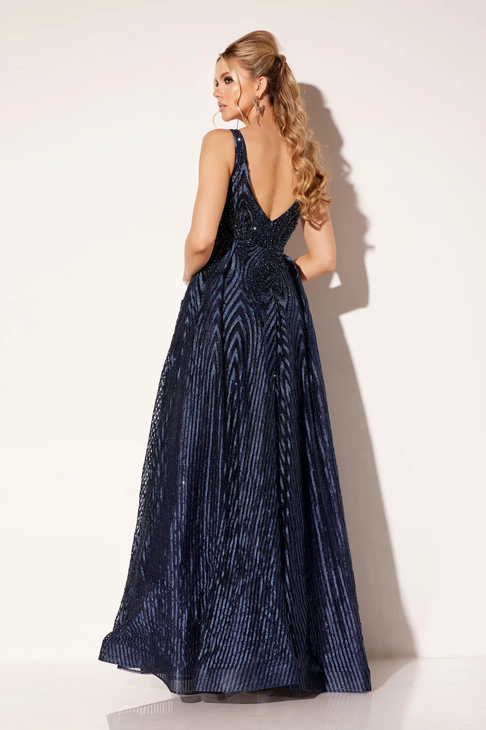 Beaded Sleeveless A-line Gown by Lucci Lu C8074 sold by Alberto Nardoni product image thumbnail 2