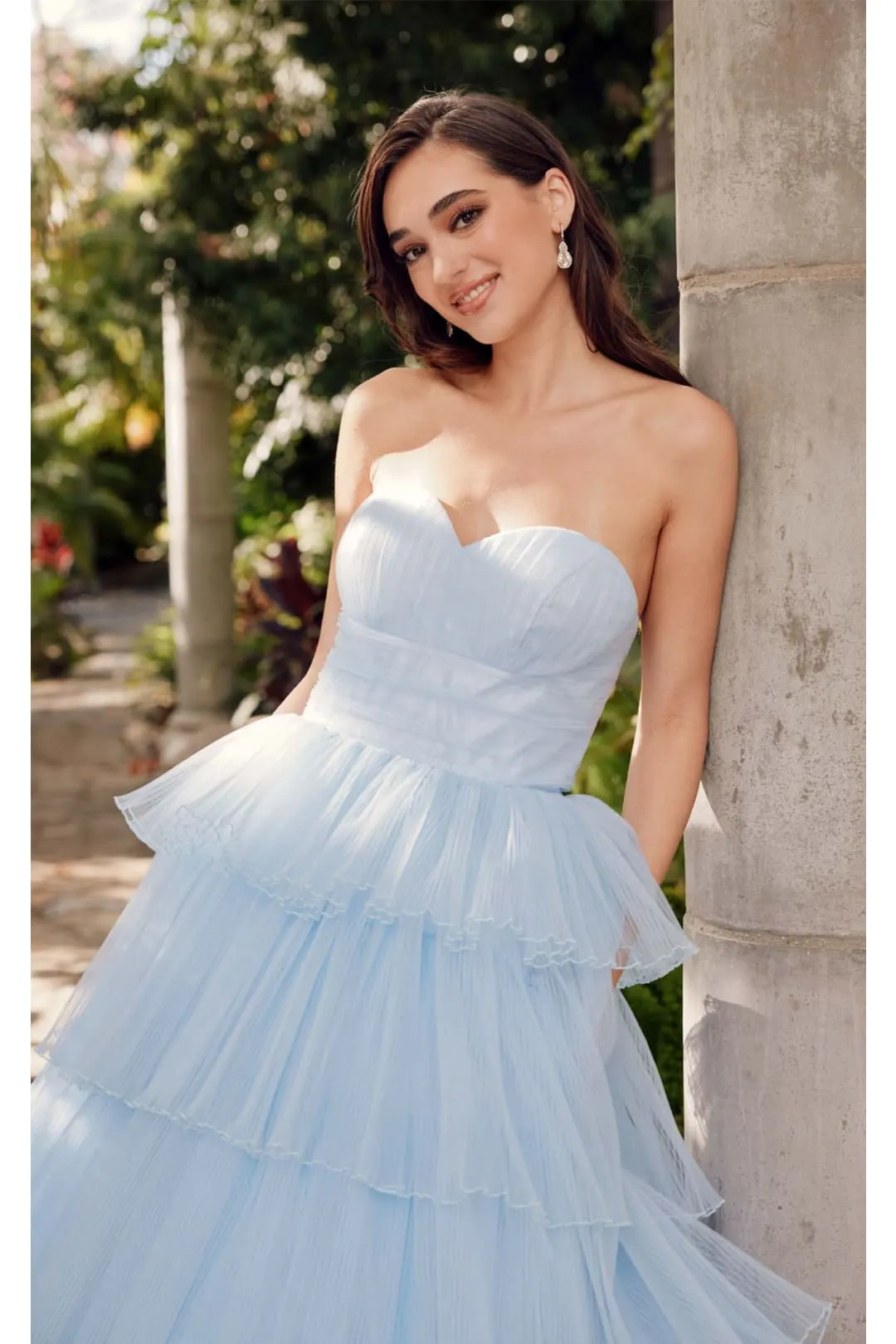 Strapless Tiered Ruffled A-Line Gown by Juliet JT2452K sold by Alberto Nardoni product image thumbnail 4