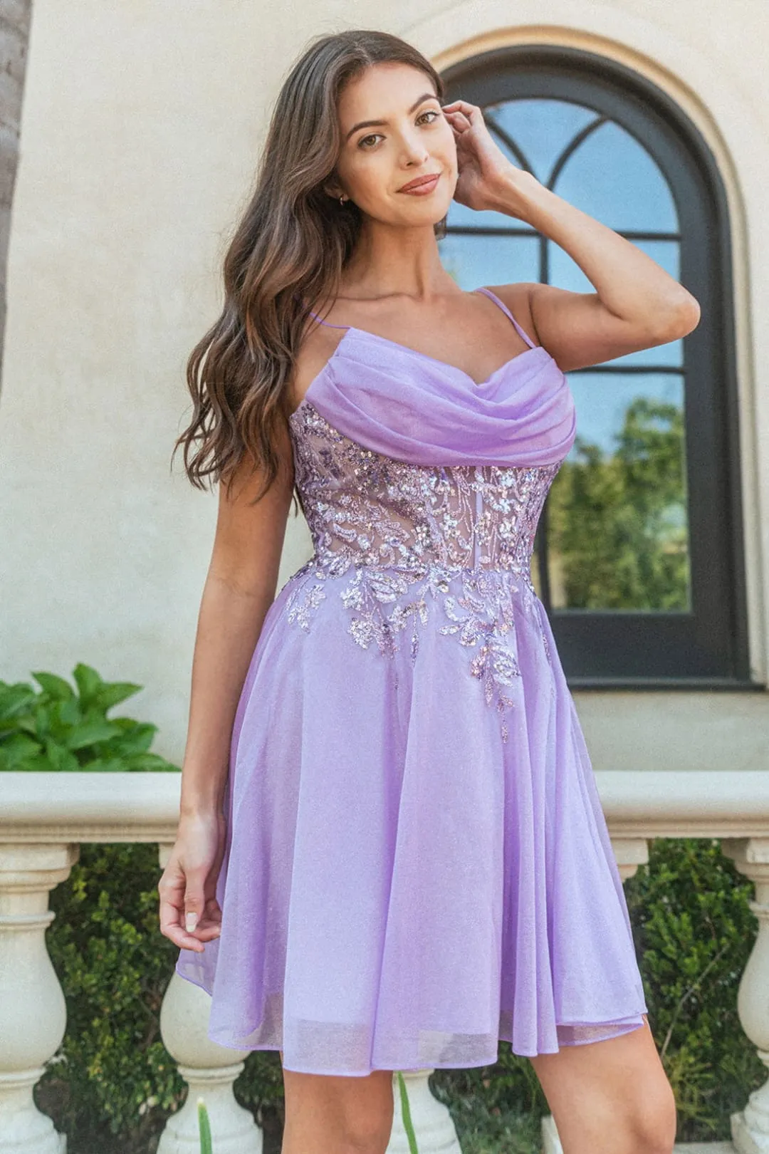 Applique Short Sleeveless Dress by Elizabeth KGS3507 sold by Alberto Nardoni product image thumbnail 3