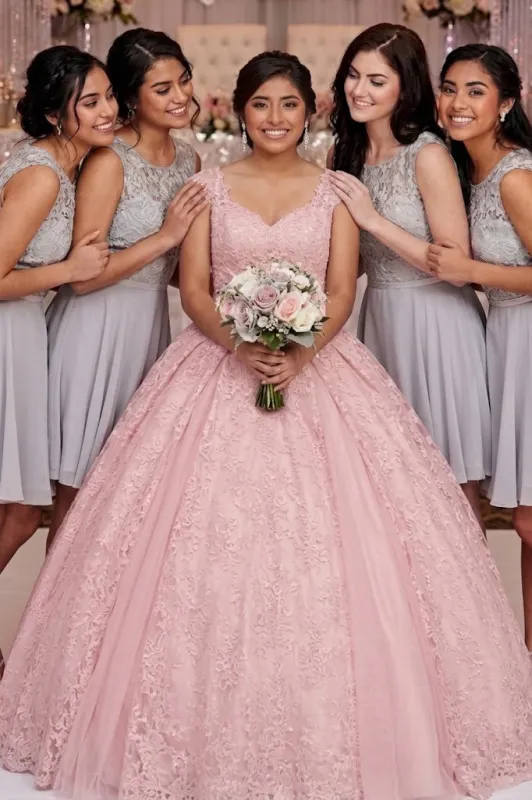 Dama Dresses for Quinceanera in Silver Style MQ1814 Quince Outfit made by May Queen