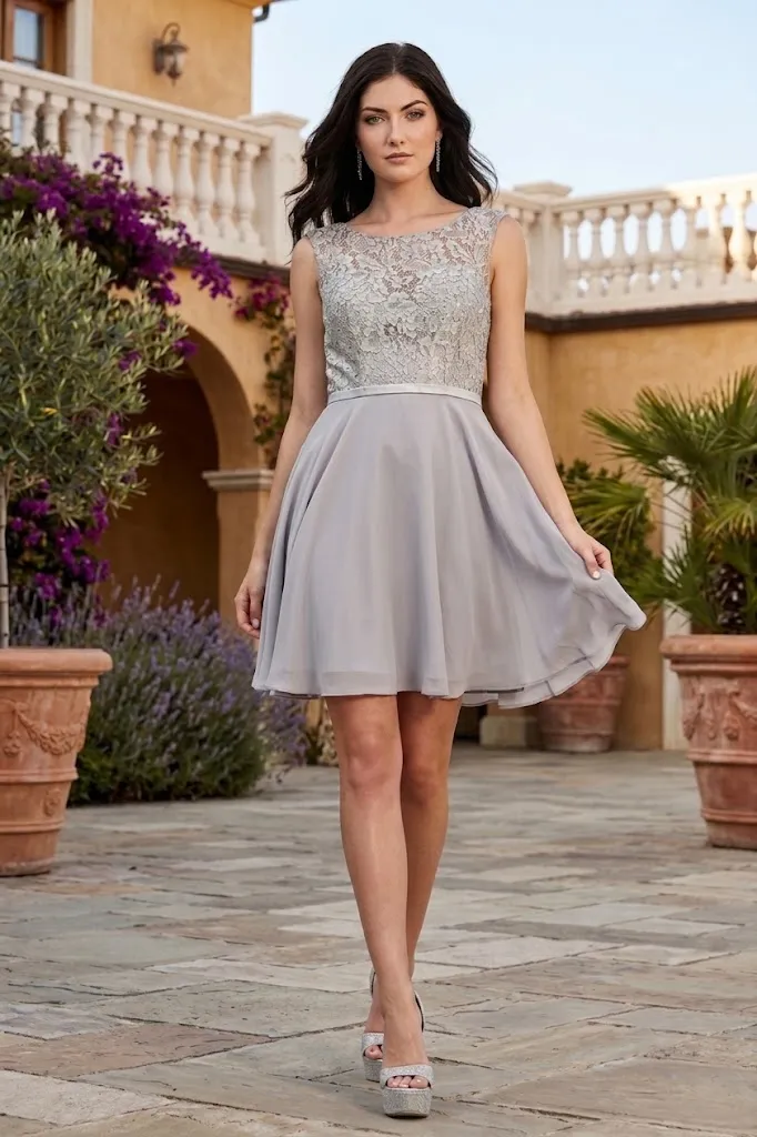 Dama Dresses for Quinceanera in Silver Style MQ1814 Quince Outfit sold by Alberto Nardoni product image thumbnail 2