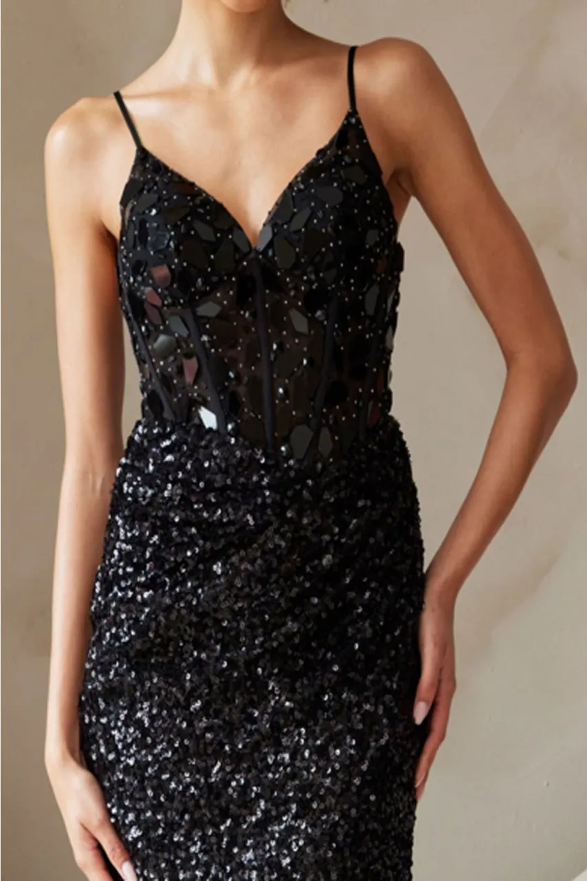 Dama Dresses for Quinceanera in Black Style 5057S Quince Outfit sold by Alberto Nardoni product image thumbnail 4