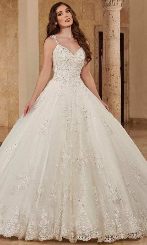 Rachel Allan MB6084 V-Neck Organza Ball Gown with Bolero made by Rachel Allan
