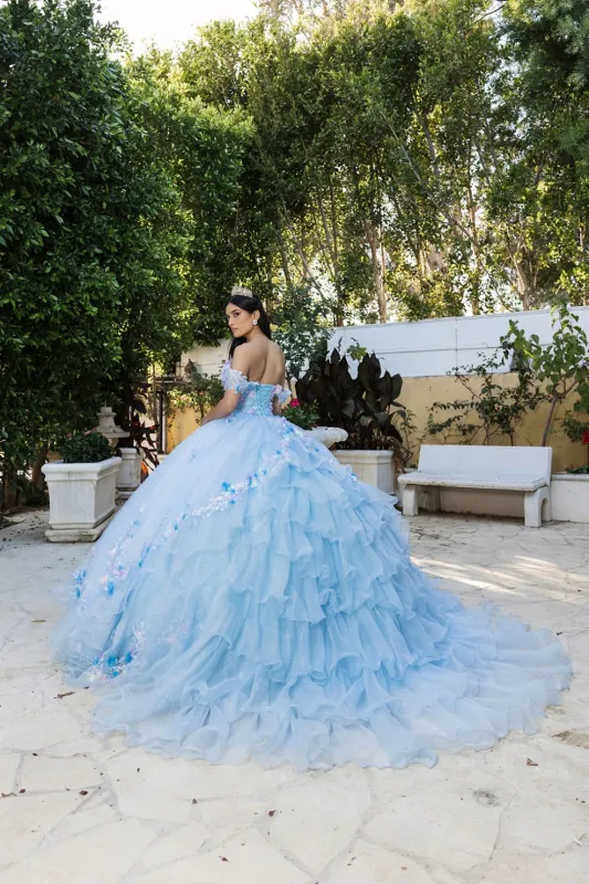 Quinceanera Gown Off Shoulder Ruffled Prom Dress By LK247 made by Alberto Nardoni