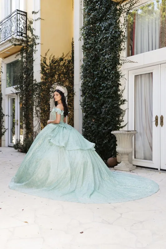 Sweet 16 Dress Off Shoulder Floral Lace Prom Ball Gown By LK265 made by Alberto Nardoni