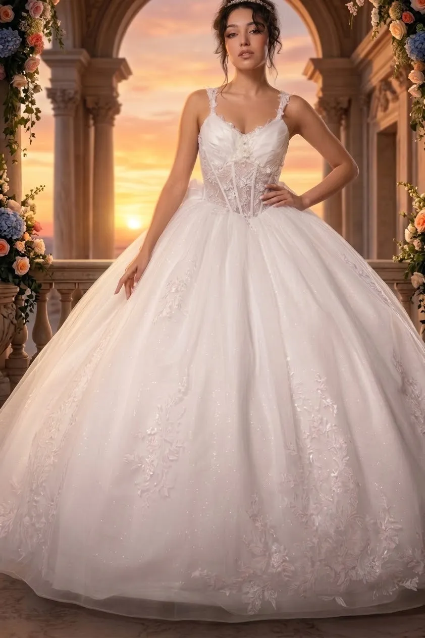 Wedding Dress V-Neck Pleated Masquerade Ball Gown By LK269 sold by Alberto Nardoni product image thumbnail 4