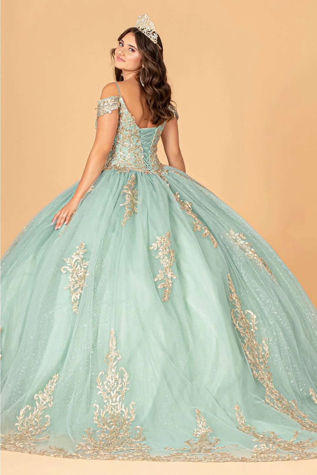 Embroidered Cold Shoulder Ball Gown by Elizabeth KGL3100 sold by Alberto Nardoni product image thumbnail 2