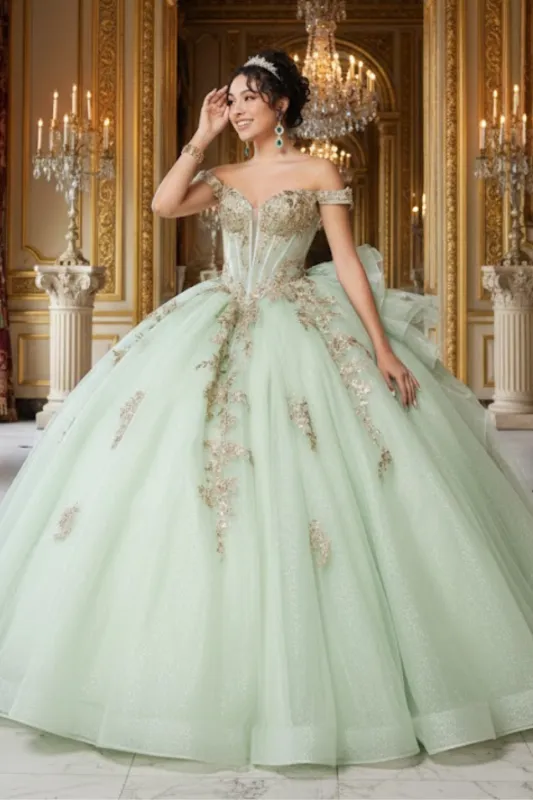 Quinceanera Dress Sweetheart Ruffles Sequin Prom Gown By LK272 made by Alberto Nardoni