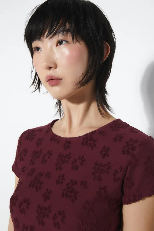 Gloria T-Shirt - Burgundy made by Rita Row