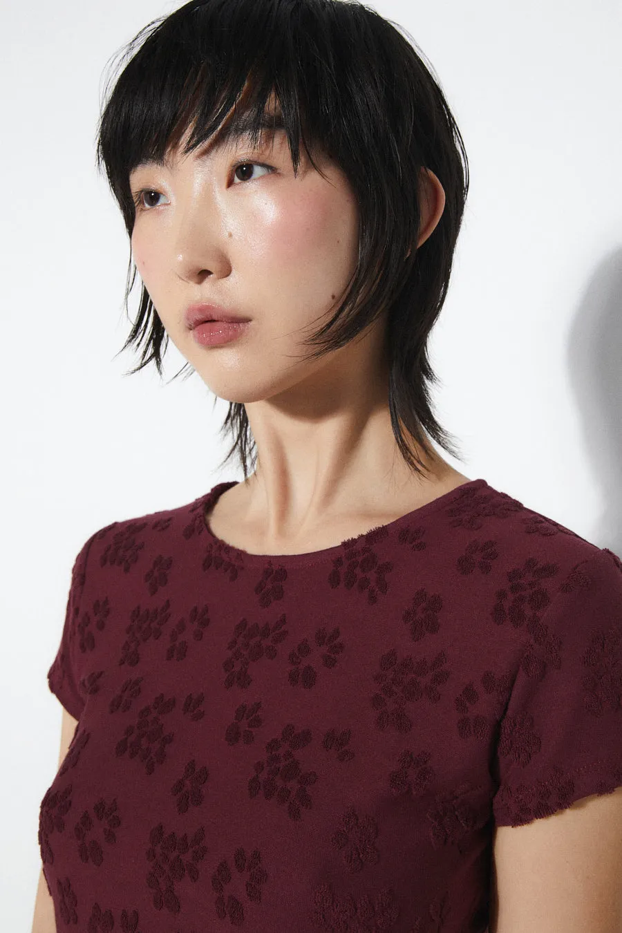 Gloria T-Shirt - Burgundy sold by Rita Row