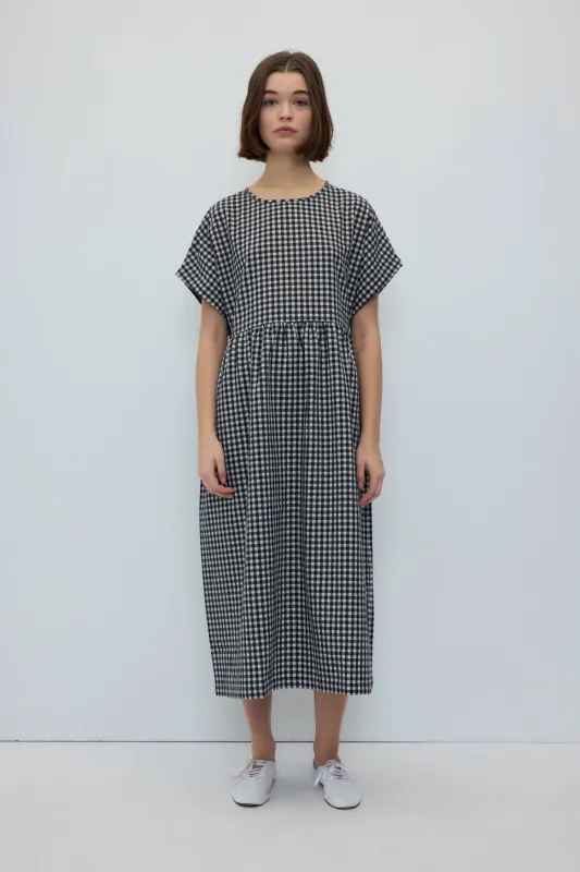 Lustre Dress - Black Gingham sold by Rita Row