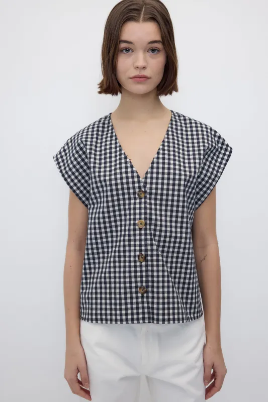 Diana Top - Black Gingham made by Rita Row