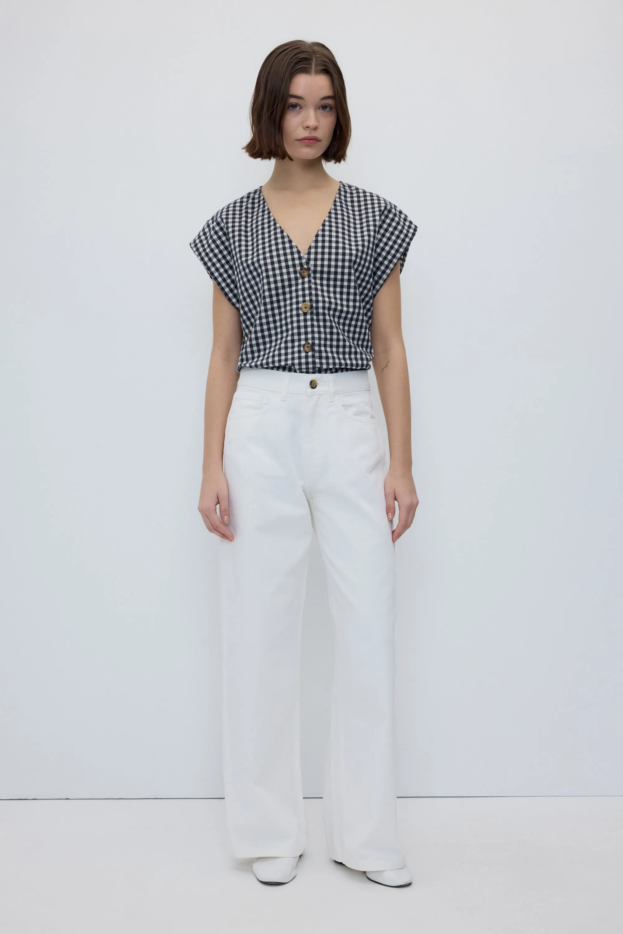 Diana Top - Black Gingham sold by Rita Row product image thumbnail 2