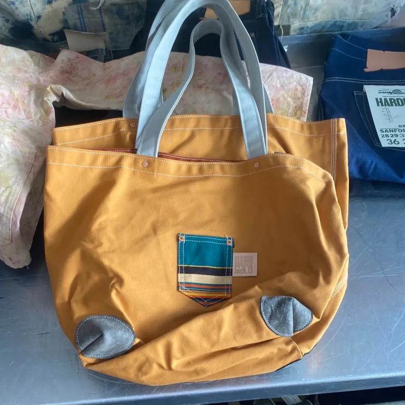 Lined cloth/webbing handle tote made by HARDENCO
