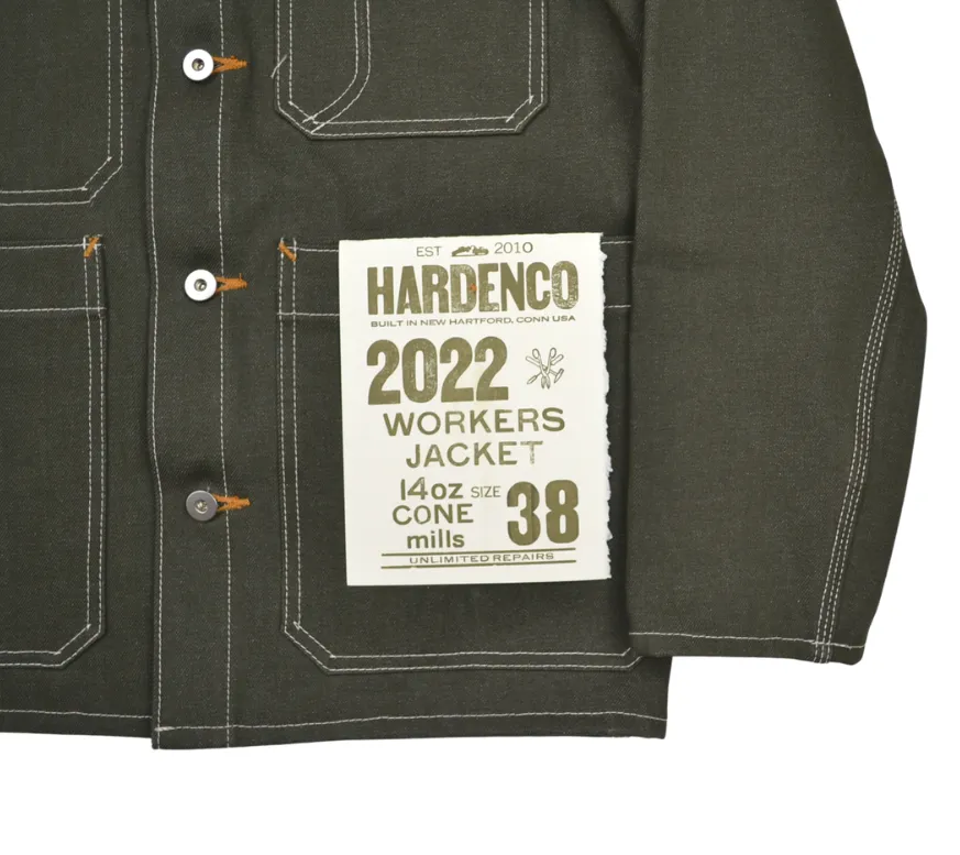 Olive Denim Workers Jacket 2022 sold by HARDENCO product image thumbnail 2