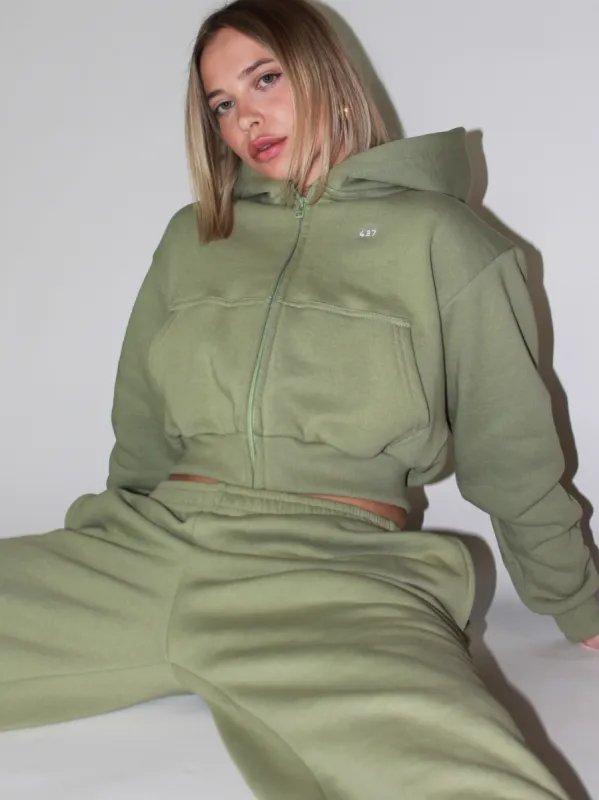 The Zip Hoodie / Matcha sold by 437