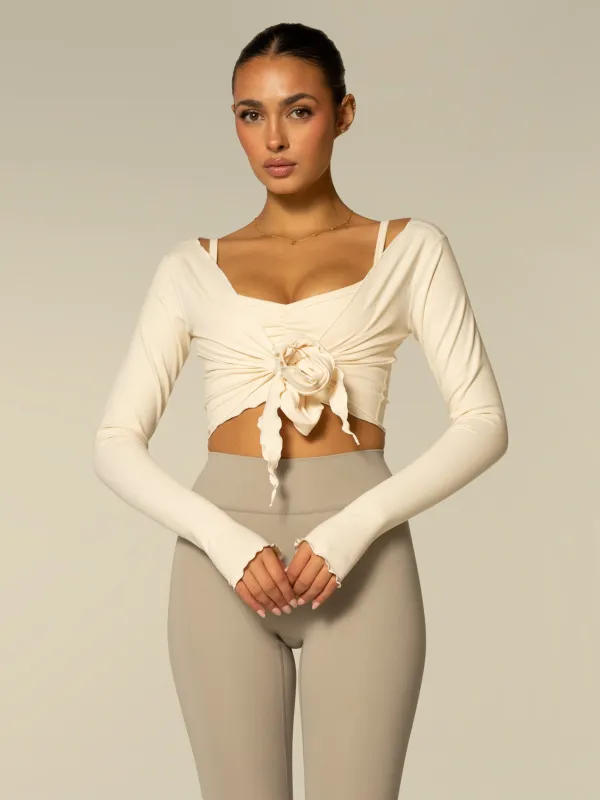 The Wrap Top / Cream made by 437